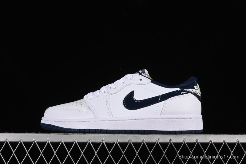 Nike Air Jordan 1 Low '85 Metallic Blue Retro Sneakers - FB9933-141