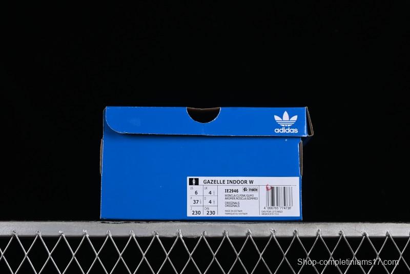 Adidas Originals Gazelle Indoor IE2946 Retro Casual Slip-Resistant Low-Top Skate Shoes