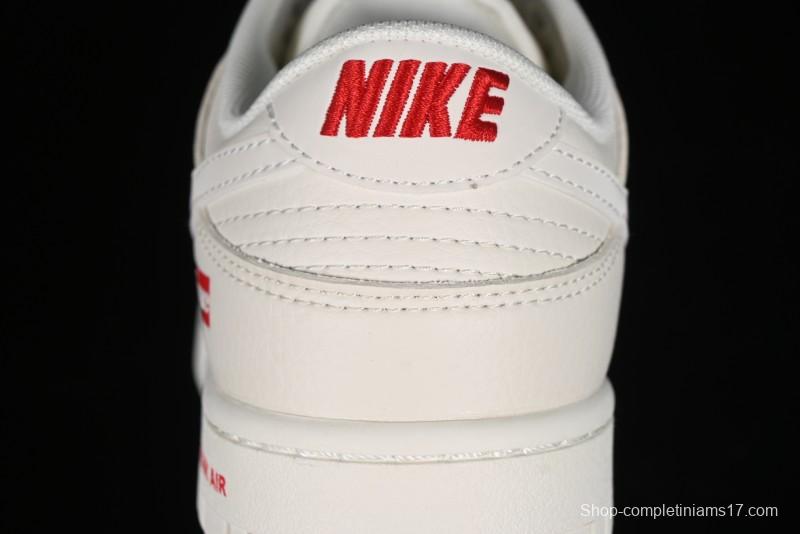 Nike SB Dunk Low Supreme Collaboration - Off-White Swoosh Anniversary High-End Custom Low-Top Casual Skate Shoes - SJ2068-267