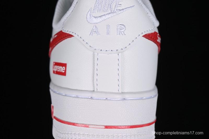 Supreme x Nike Air Force 1 '07 Low Casual Sneakers with Full-Length Air Solo Cushion - CU9225-010