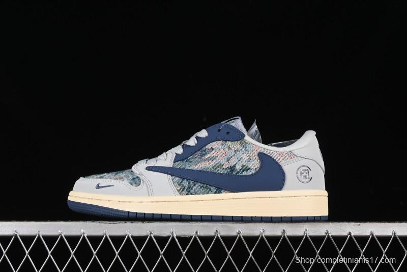 Nike Travis Scott x Fragment Design x Air Jordan 1 Low OG SP Retro Sneakers - JH6088-707