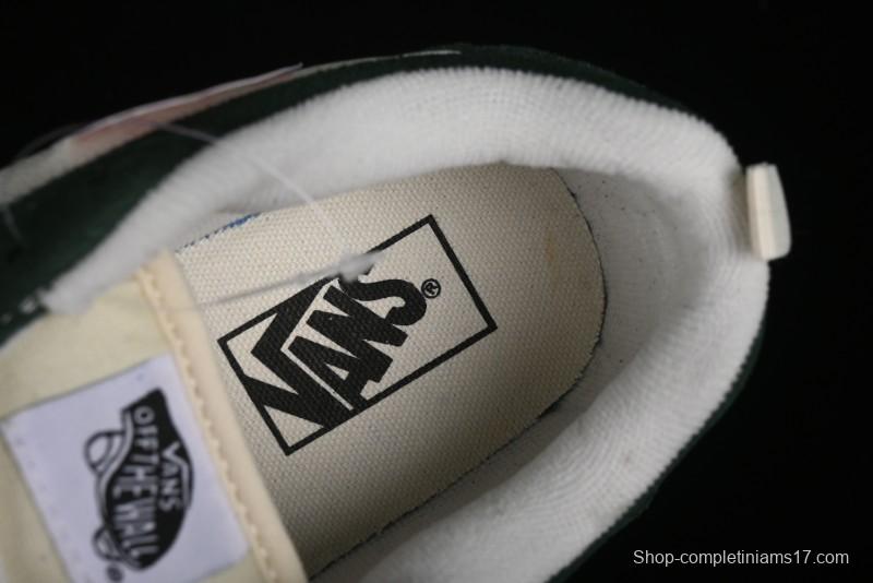 Vans Knu-Skool High Street American Retro Canvas Skate Shoes in Black Green - VN000CSQW3Z