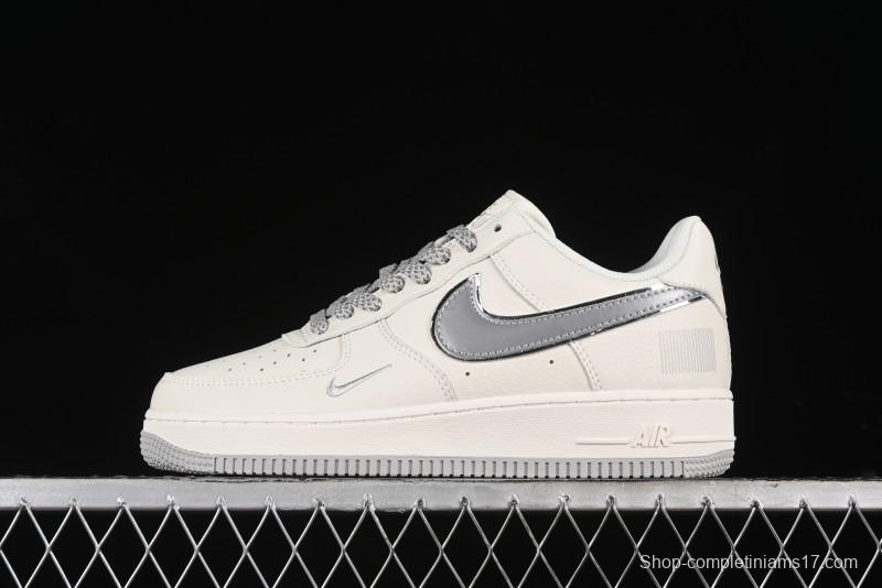 Nike Air Force 1 '07 Low QR Code Light Grey Starry Casual Sneakers - CU1836-963