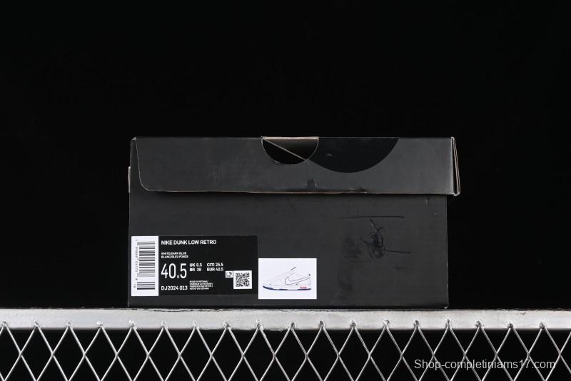 Nike SB Dunk Low Supreme Collaboration - Off White Navy Swoosh Anniversary Custom Low-Top Casual Skate Shoes - DJ2024-013