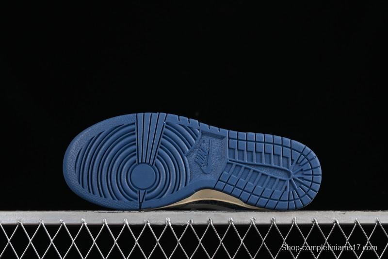 Nike SB Dunk Low CLOT Collaboration - Gray Blue Knit Anniversary Custom Low-Top Casual Skate Shoes - JH8310-950