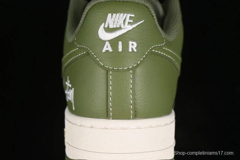 Nike Air Force 1 '07 Low Stussy Collaboration - Lotus Green Low-Top Casual Sneakers - BB5353-515