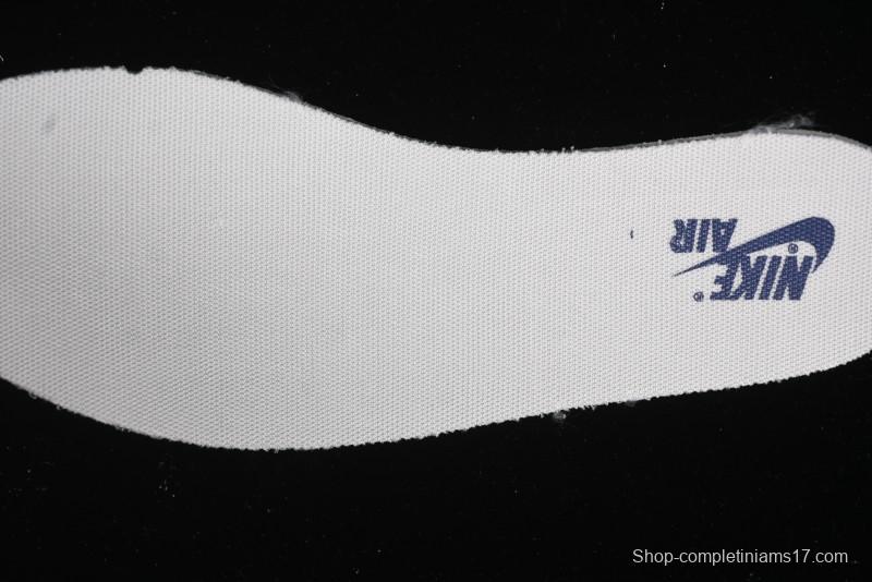 Nike Travis Scott x Fragment Design x Air Jordan 1 Low OG SP AJ1 Gucci Collaboration - Silver Logo Blue Swoosh Low Top Casual Sneakers - XY2688-118