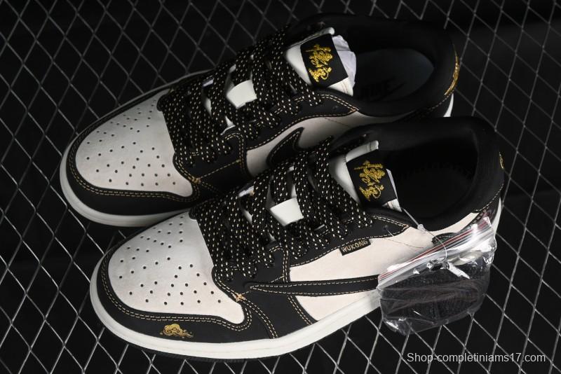 Nike Travis Scott x Fragment Design x Air Jordan 1 Low OG SP AJ1 Black Wukong Collaboration - CH6336-012