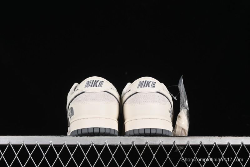 Nike SB Dunk Low The North Face Collaboration - Cement Grey Pig Anniversary High-End Custom Low-Top Casual Skate Shoes - XX2025-326