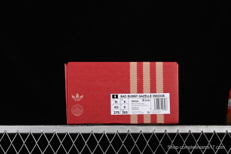 Adidas Originals Gazelle Indoor Bad Bunny Retro Casual Slip-Resistant Low-Top Sneakers - IF9734