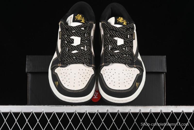 Nike Travis Scott x Fragment Design x Air Jordan 1 Low OG SP AJ1 Black Wukong Collaboration - CH6336-012