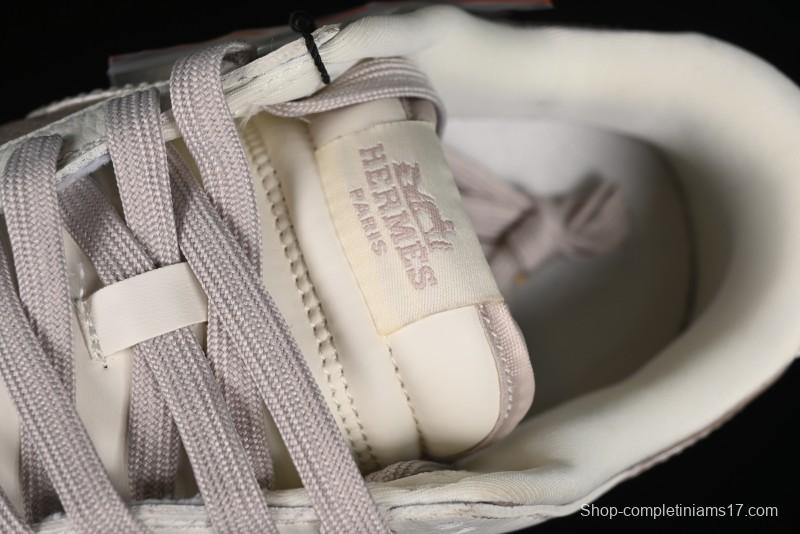 Nike SB Dunk Low Hermes Collaboration - Snake Print Brown Swoosh Low Top Casual Skate Shoes - XD6188-040