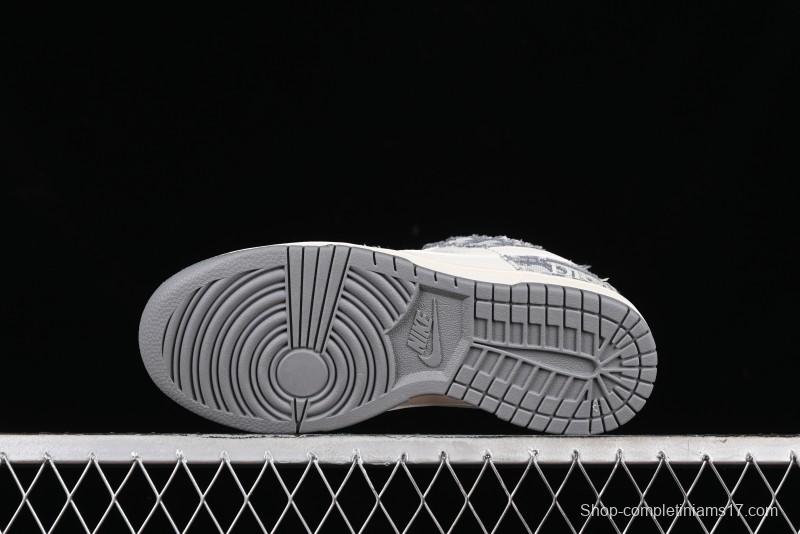 Nike SB Dunk Low Dior Collaboration - Suede Gray Anniversary High-End Custom Low-Top Casual Skate Shoes - XY1688-004