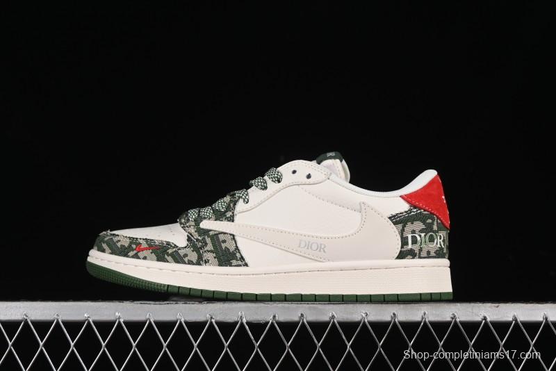 Nike Travis Scott x Fragment Design x Air Jordan 1 Low OG SP AJ1 Low-top Casual Sneakers - XY2688-114