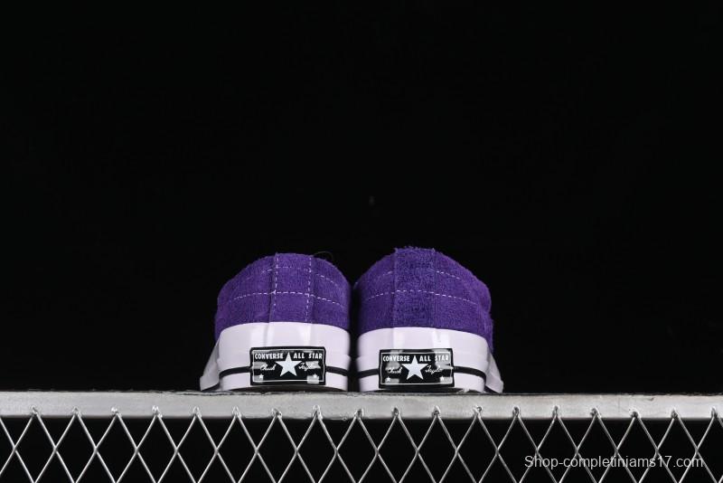 Converse One Star Retro Low-Top Skate Shoes in Purple Suede - 171586C