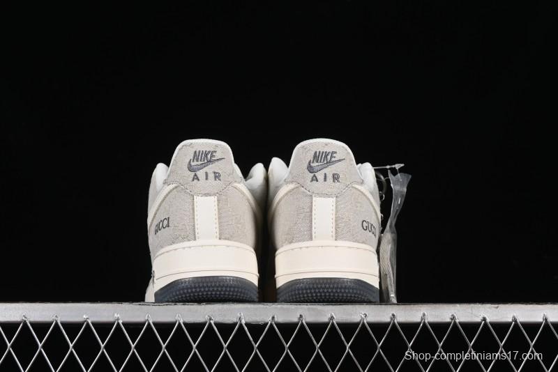 Nike Air Force 1 '07 Low Gucci Collaboration - Ash Grey Low-Top Casual Sneakers BB9577-102