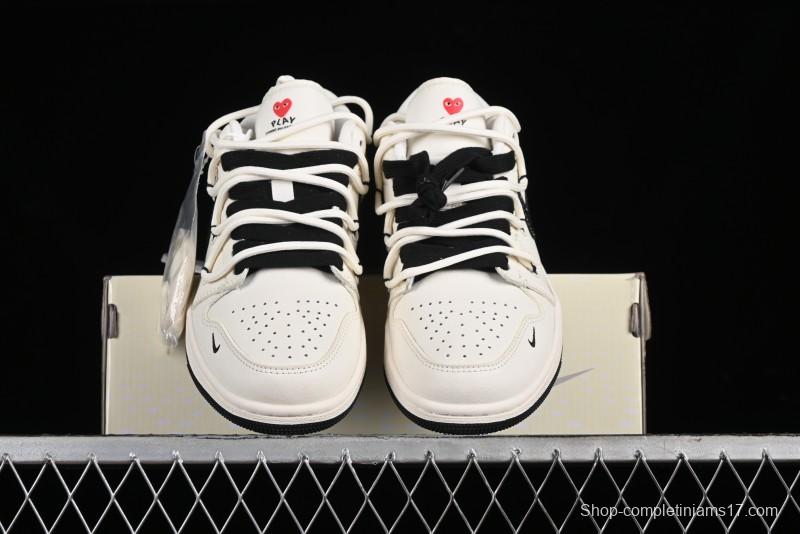 Nike Air Jordan 1 Low AJ1 Retro Basketball Shoes Comme des Garcons Collaboration - SJ9950-014