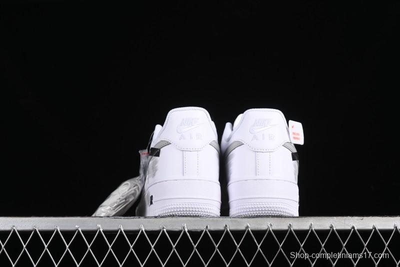 Nike Air Force 1 '07 Low Custom Hand-Painted 2D Theme with Broken Three-Hook Shadow and Strap - CW2288-111