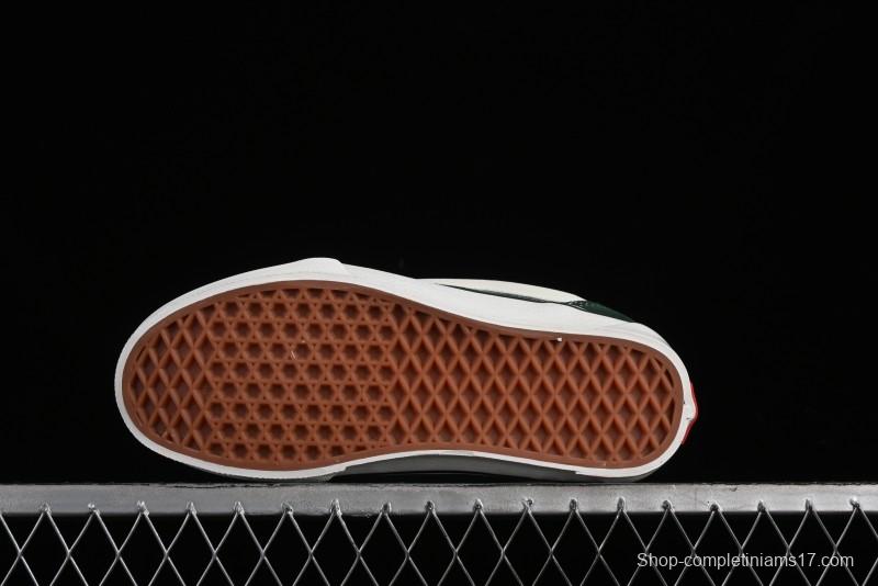 Vans Knu-Skool High Street American Retro Canvas Skate Shoes in Black Green - VN000CSQW3Z