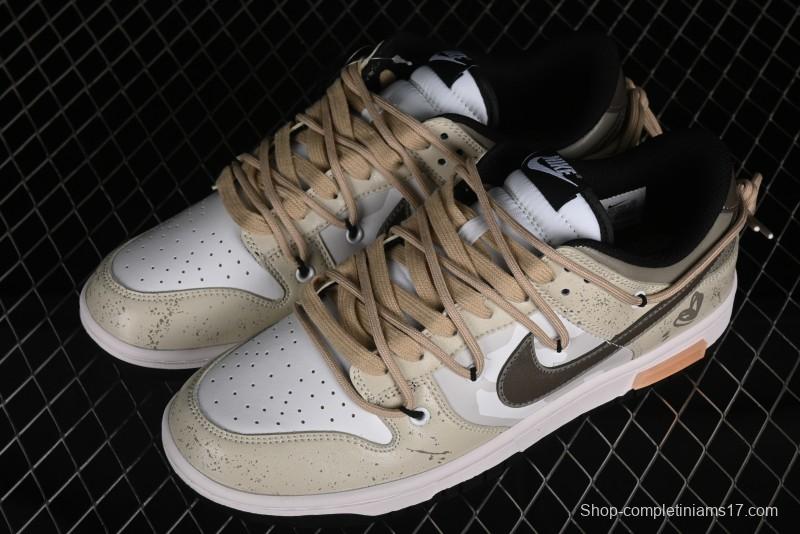Nike Dunk Low Panda Prank Summer Theme Love Khaki Pudding Milk Tea SB Strap Low-Top Casual Sneakers - CW1590-100