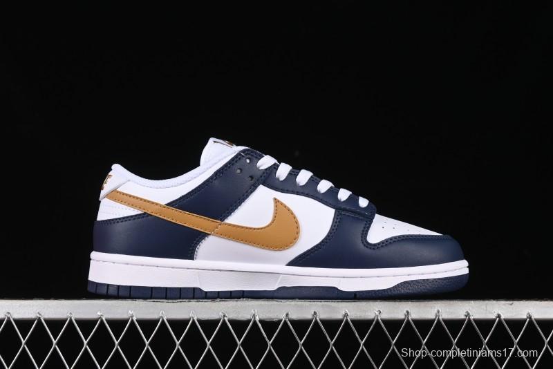 Nike Dunk Low SB Skateboarding Shoes in Black/White/Gold Colorway - FB9109-111