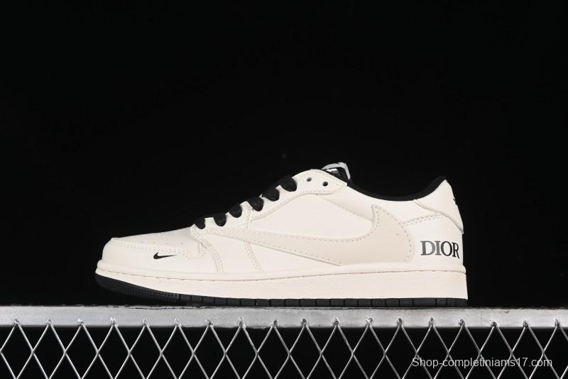 Nike Travis Scott x Fragment Design x Air Jordan 1 Low OG SP AJ1 Retro Casual Sneakers - LJ5188-025