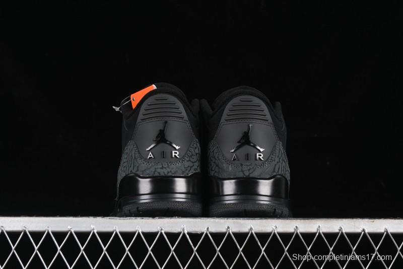 Nike Air Jordan 3 Retro Basketball Shoes in Midnight Black - CT8532-001
