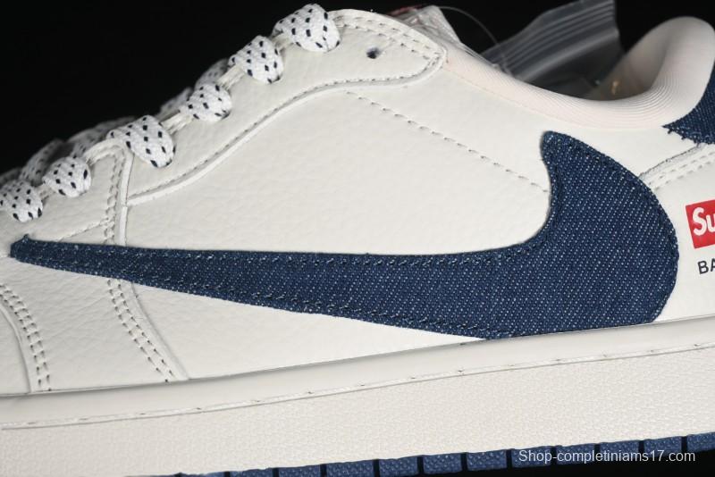 Nike Travis Scott x Fragment Design x Air Jordan 1 Low OG SP AJ1 Supreme Collaboration - JH6088-608
