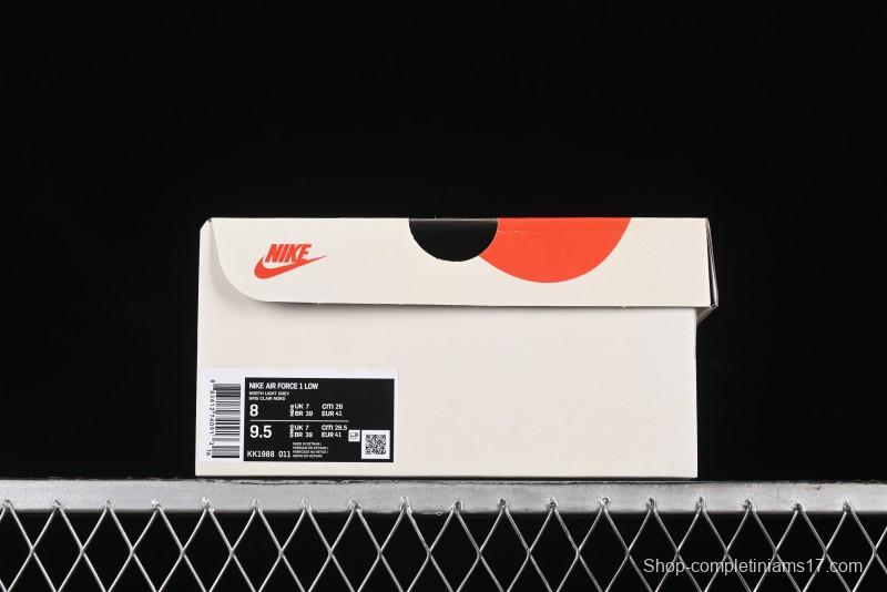 Nike Air Force 1 '07 Low The North Face Bear Collaboration - Beige Grey Swoosh Low-Top Casual Sneakers - KK1988-011