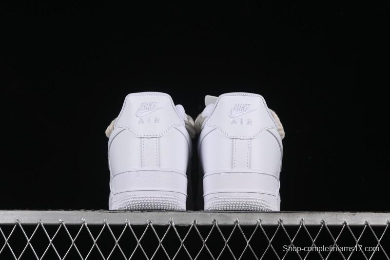 Nike Air Force 1 '07 Low White Deconstructed Casual Sneakers - CW2288-046