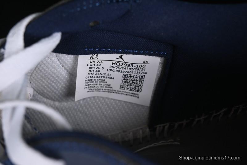 Nike Air Jordan 1 Low OG "Howard University" Casual Sneakers with Blue Toe and Red Heel - HQ2993-100