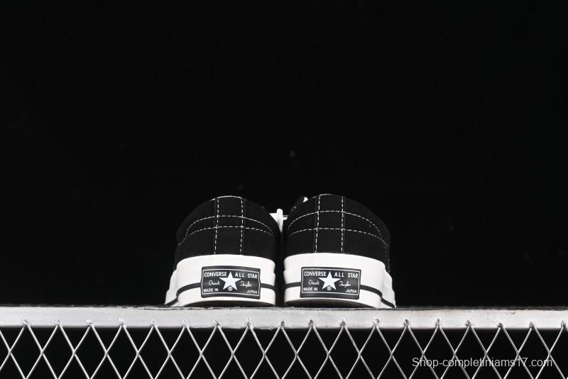 Converse One Star J Vtg Suede Low-Top Casual Sneakers in Retro Black and White - M.C3