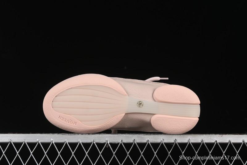 Alexander McQueen Flexion Retro Sneakers in Pink with Anatomical Design and Split Sole - 2024s