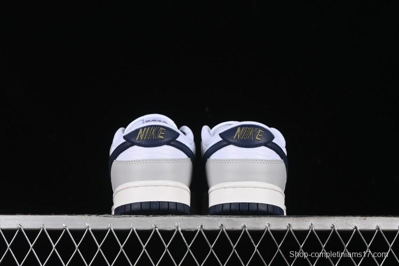 Nike Dunk Low SB Casual Sneakers in Photon Dust and White with Obsidian Accents - HF4299-001