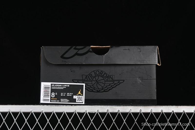 Nike Air Jordan 1 Low Flax/Baroque Brown Casual Basketball Shoes - HQ3603-201