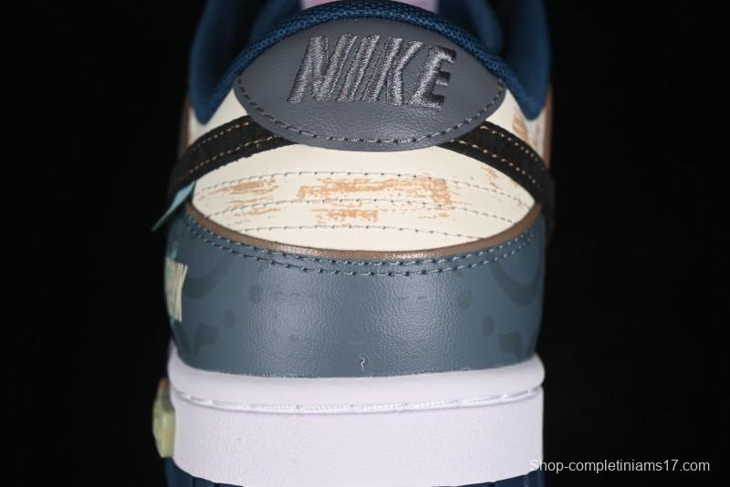 Nike Dunk Low Panda Prank Nautical Era Exploration Wave Low Top Casual Sneakers - DD1391-400