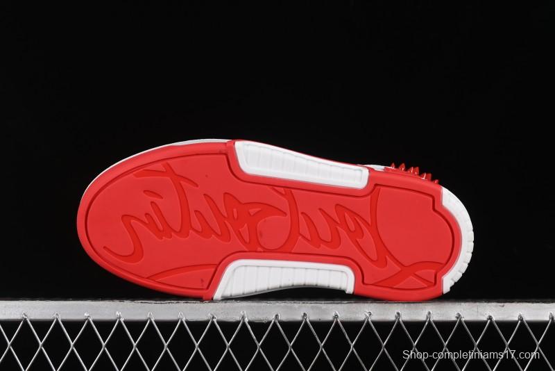 Christian Louboutin Astroloubi Comfortable Fashion Low-Top Sneakers White Red - X.D4