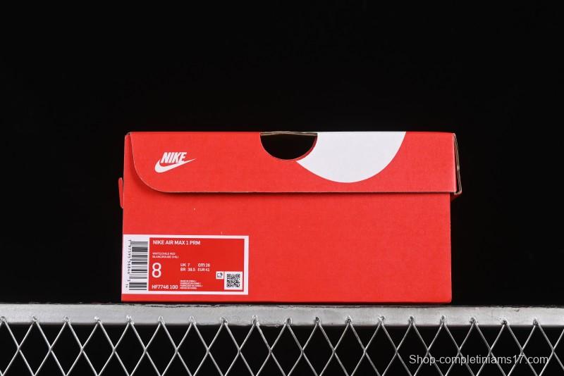 Nike Air Max 1 Retro Running Shoes with Half-Sole Air Cushion - HF7746-100