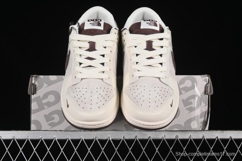 Nike SB Dunk Low The North Face Collaboration Anniversary Edition Premium Custom Low-Top Casual Skate Shoes - DQ1098-515