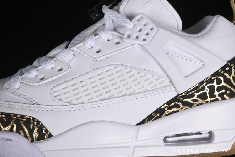 Nike Jordan Spizike Low Casual Shoes with Cracked Leather Design - HJ9019-100