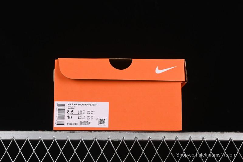 Nike Zoom Rival Fly 4 Lightweight Responsive Running Shoes with Flyknit and React Technology - FV6040-001