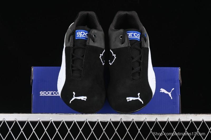 Puma Sparco Future Round Toe Lace-Up Leather Cowhide Fabric Low-Top Lifestyle Casual Shoes - 307936-01