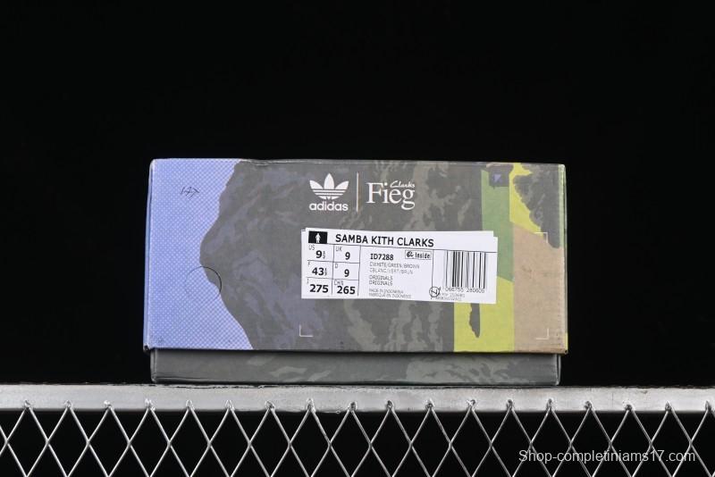 Adidas Kith x Clarks x Ad Originals 8th Street Samba Street Series Low-Top Retro Casual Sneakers - ID7288