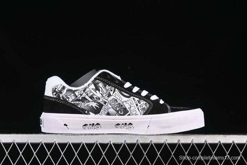 Vans Classics Knu Skool Retro Skate Shoes with Enlarged Toe and Thickened Tongue - VN000CZWBHJ