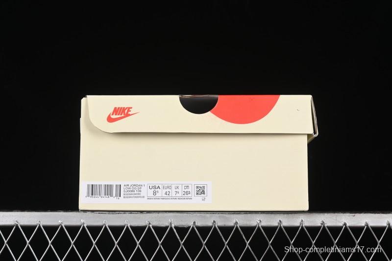 Nike Travis Scott x Fragment Design x Air Jordan 1 Low OG SP AJ1 Sneakers - SJ0086-136