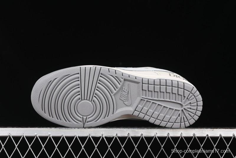 Nike SB Dunk Low Dior Collection - Beige Grey Blue Hook Anniversary High-End Custom Low-Top Casual Sneakers - XD6188-042