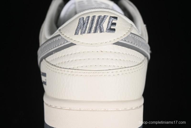 Nike SB Dunk Low Supreme Collaboration - Beige Grey Pig Anniversary High-End Custom Low-Top Casual Skate Shoes - XX2025-188
