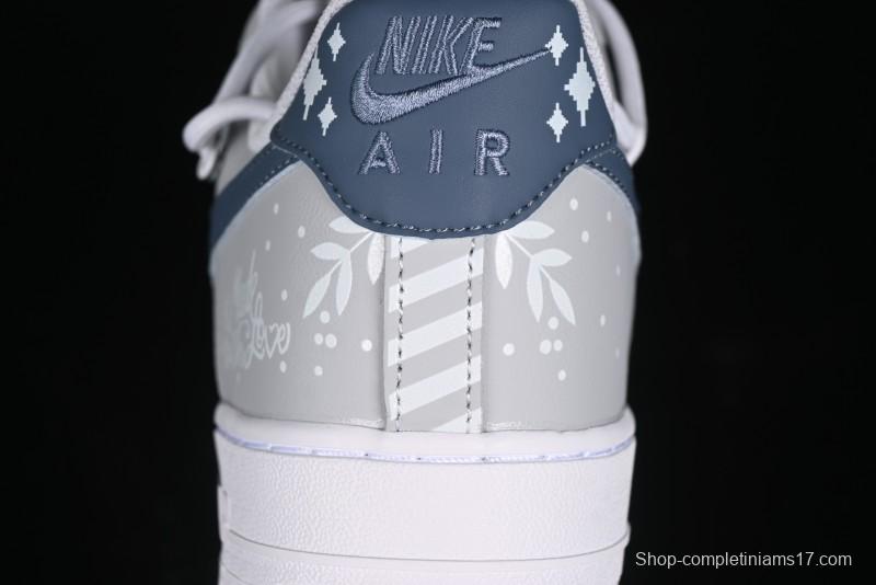 Nike Air Force 1 '07 Low Frozen Custom Paint Low-Top Casual Sneakers - ZH0316-035