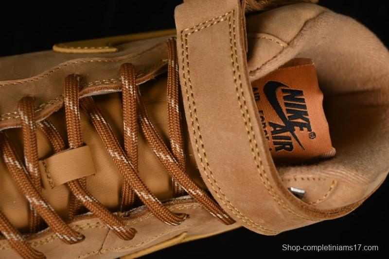 Nike Air Force 1 '07 Mid Suede Casual Sneakers in Wheat - DJ9158-200