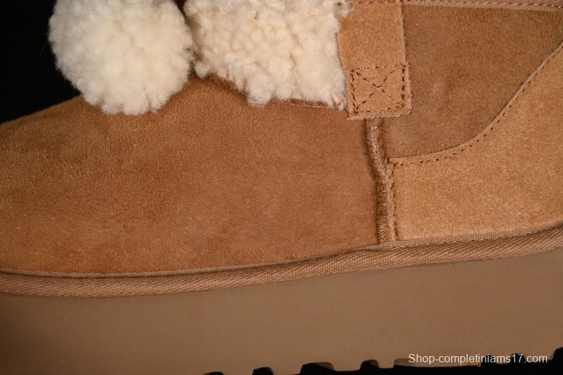 UGG Classic Mini II Shearling Lined Mini Boots with Pom Pom Detail - 1116109